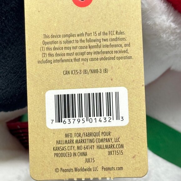 Hallmark Merry Rockin Christmas Snoopy Plush Guitar 50th Anniversary 12" READ - Picture 9 of 10